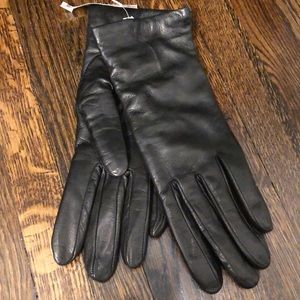NWT leather/cashmere gloves
